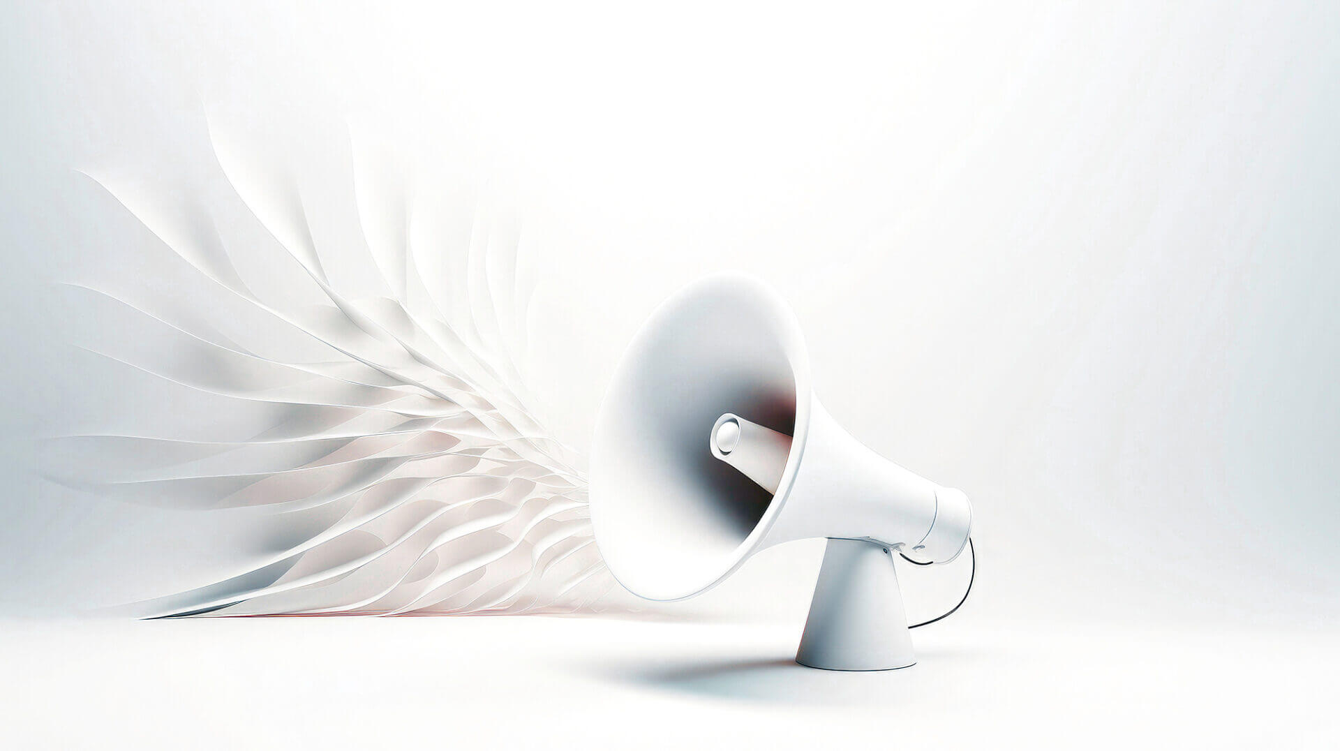 Copy Of Loudspeaker Megaphone White Copy Space